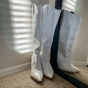 Knee high cowboy boots